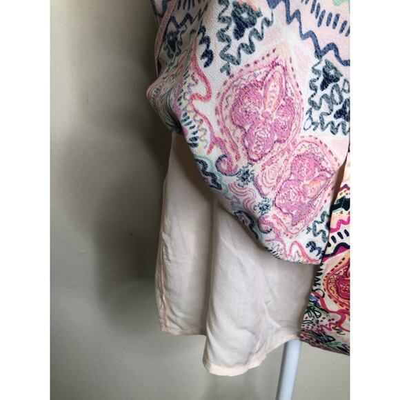 Anthropologie Maeve Siya Kimono Mini Dress Ruched Waist Floral Feminine Sz: 0 - Picture 8 of 15